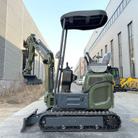 Mini-excavatrice hydraulique fiable certifiée EPA CE pour travaux en espace étroit, travaux agricoles, jardinage et construction