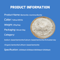 Argile bentonite pour l'alimentation des volailles, additif alimentaire, 1000 mesh, anti-agglomérant, 20 kg/sac