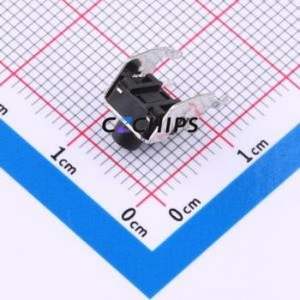 TS013-CBW0FH6.5 Tactile Switch Through hole-4P,7.5x7mm Switch Single Pole Single Throw Round Button 2.5N Right Angle Insert - Product Image 2