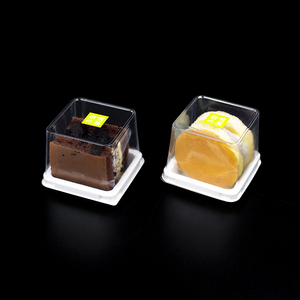 Nhựa vỉ nhỏ vỏ một mảnh món tráng miệng Cookie hộp nhỏ duy nhất Cookie container với rõ ràng PET có nắp đậy - Product Image 1
