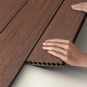 Bền 3m Kích thước WPC decking gạch có độ bóng cao hạt gỗ không thấm nước chống trượt Gỗ nhựa composite sàn cho khu vườn ngoài trời - Product Image 3