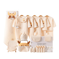 Emballage de vêtements avec logo design personnalisé coffret cadeau de luxe en pur coton pour fête prénatale d'un nouveau-né garçon fille vêtements coffret cadeau