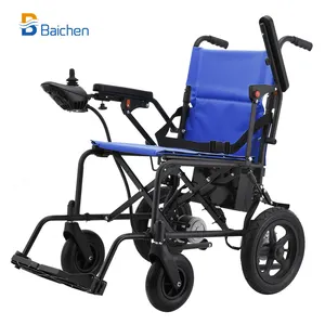 菲律宾低价钢制运动轮椅折叠电动轮椅折叠残疾人电动轮椅