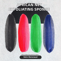 Éponge exfoliante longue africaine personnalisée en filet de nylon réutilisable, multicolore, pour le bain et la douche, séchage rapide, pour le dos