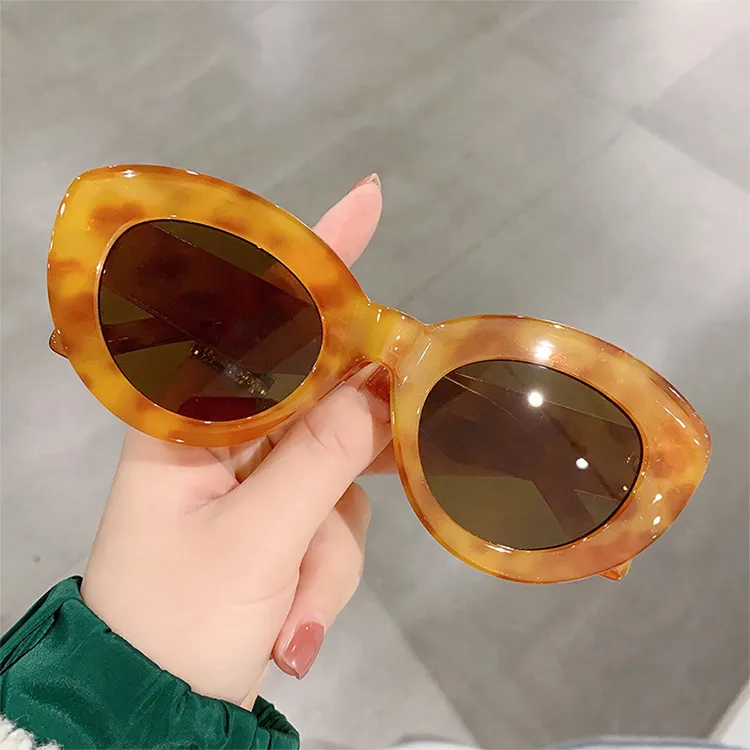 Retro Popular Wide Cat Eye Ladies Sun Glasses Brand Designer Vintage Women Shade Sunglasses UV400