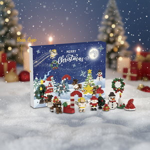 Calendario dell'Avvento Villaggio Natalizio in Mattoncini con Mini Personaggi, Set Decorativo per le Feste - Product Image 3