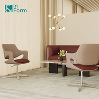 Chaises de design à dossier évidé, pivotantes, avec accoudoirs et vérin à gaz, pour mobilier contractuel, hôtels, bureaux, direction, réunions et conférences
