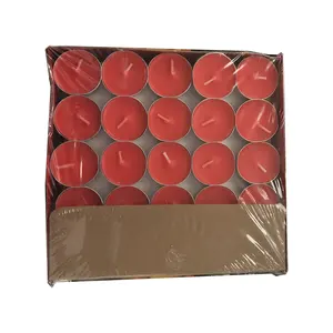 heiß begehrte duftende rote teedurchlässige kerzen 4-stunden 50-teiliges paket für zuhause hochzeitsdekoration