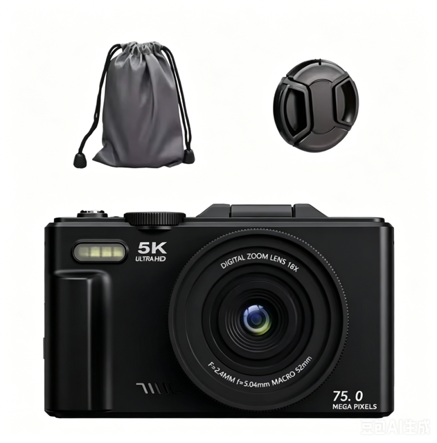 2026 Digital Camera with High-definition 5K 180-degree Flip Autofocus Camera for Taking Photos and Recording Short Videos