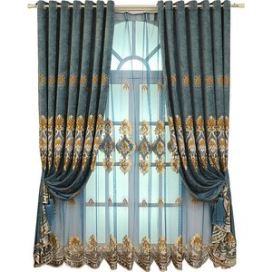 Rèm Cửa Sổ Sang Trọng Chenille Thêu Theo Yêu Cầu Kiểu Châu Âu Rèm Cửa Sang Trọng Có Diềm - Product Image 5