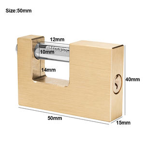 आयताकार पीतल के पैडलॉक क्रोम ने उच्च सुरक्षा विरोधी जंग विरोधी डोर पैडलॉक के साथ तीन पीतल की कुंजियों को लॉक कर दिया - Product Image 6