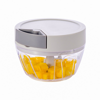 Hete Aanbieding Smile Mom LFGB Gecertificeerde Ecologische Plastic Trekmes Snijder voor Fruit en Groenten, Eenvoudige Bediening, Handmatig Keukenhulpmiddel