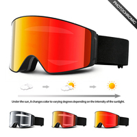 Lunettes de ski magnétiques personnalisées par le fabricant, protection UV400, verres photochromiques polarisés, lunettes de sport pour la neige, lunettes de ski OEM