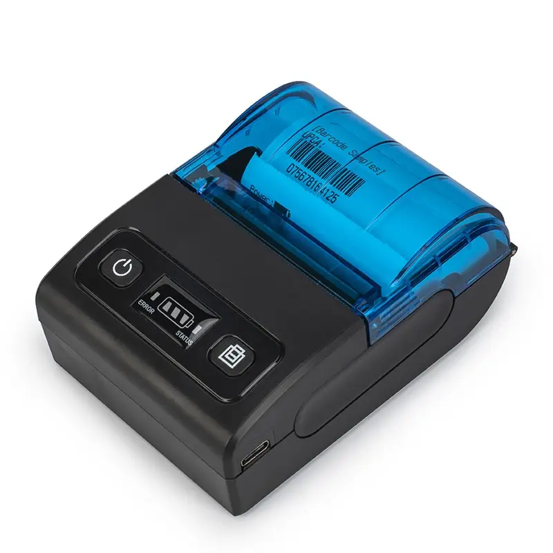 Printer nirkabel portabel termal 58mm, printer mini tangan tanda terima portatil impresora 582