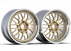 Multi <b>Spoke</b> Three Piece Forged Aluminium Alloy <b>Wheel</b> With Machined Rivets And Center Cap Universal Fit Racing Automobile Rim - Product Image 5