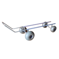 Remorque de plage en aluminium pour bateau à moteur avec structure de plateforme tout-terrain à quatre roues pour sable, outils OEM