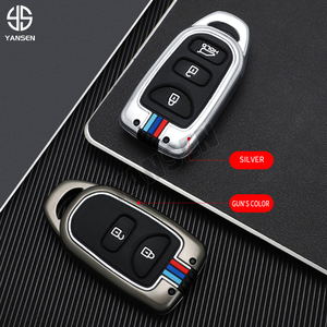 Funda de cadena <span class=keywords><strong>para</strong></span> mando a distancia de coche de aleación de Zinc, carcasa completa <span class=keywords><strong>para</strong></span> <span class=keywords><strong>Hyundai</strong></span> Elantra Sonata <span class=keywords><strong>Tucson</strong></span> <span class=keywords><strong>2005</strong></span> 2006, <span class=keywords><strong>accesorios</strong></span> <span class=keywords><strong>para</strong></span> llavero de Santa FE - Product Image 3