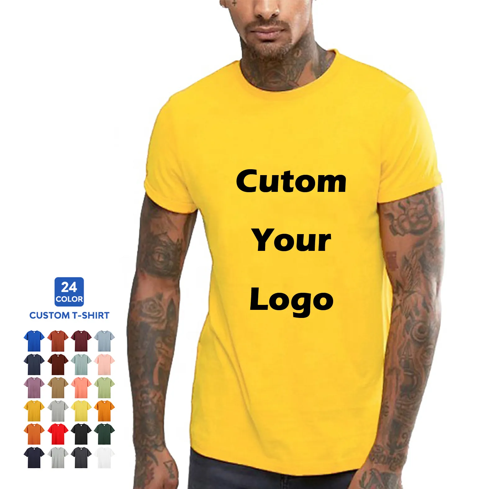 Oem ücretsiz simples kısa kollu % 50% pamuk polyester özel grafik logo t shirt boş artı boyutu düz erkek t-shirt