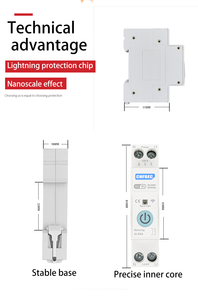 63A Zigbee/WiFi Smart MCB Compteur d'énergie Mini <span class=keywords><strong>disjoncteur</strong></span> avec minuterie Relais Protection contre les fuites Tuya SmartLife - Product Image 5