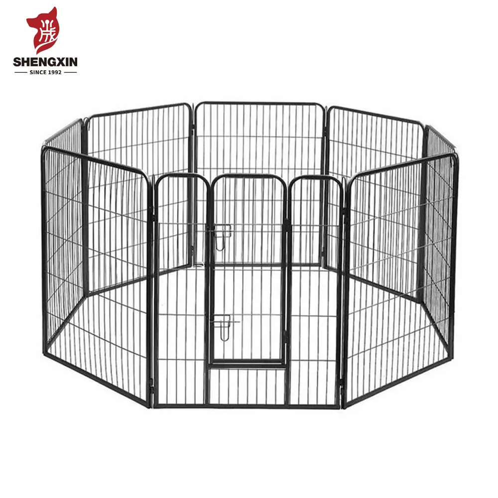 Cage de course de chien en métal portable robuste parc pour chien chiot parc pour chien chenil de stylo d'exercice