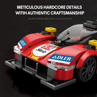 Reobrix 661 307PCS Speed Racer City Sport Vehicle Model Bricks Koleksi Pajangan Meja DIY Puzzle Mainan Set Blok Bangunan