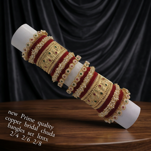 PADMAWATI BANGLES PRIVATE LIMITED Luxury Tungsten Gold Plated Multi Color Indian Traditional Women's Bangles Gift Anniversary - Product Image 2