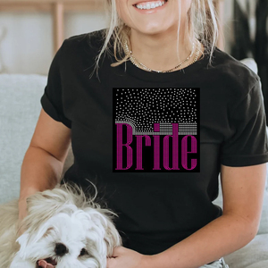 <strong>Bride</strong> Crystal Rhinestone Transfer Motif Design for <strong>Tshirts</strong> - Product Image 4