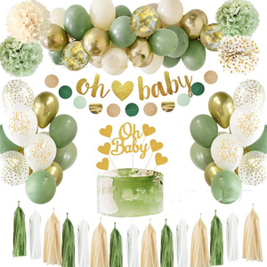 Decoraciones de cumpleaños salvajes Kit de arco de Globo Verde Salvia con pancarta de feliz cumpleaños para suministros de fiesta verde salvia No hay comentarios todavía - Product Image 4