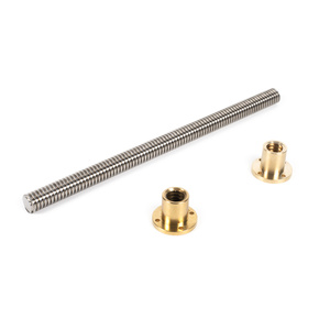Pièces de machine TR5 Vis trapézoïdales en acier inoxydable de 16 mm avec écrou en bronze et écrou en POM - Product Image 3