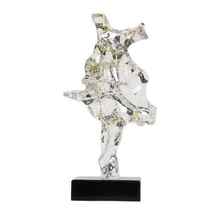 Escultura <span class=keywords><strong>de</strong></span> Resina Transparente en Forma <span class=keywords><strong>de</strong></span> <span class=keywords><strong>Luna</strong></span>, Hecha a Mano, Elegante y Moderna, para Colección - Product Image 1