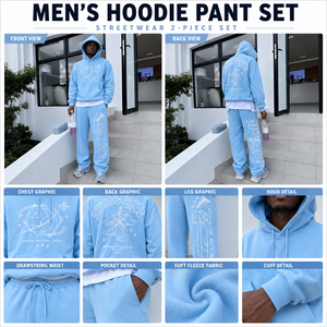 Ensemble de survêtement deux pièces OEM bleu marine pour le football et la randonnée, avec pantalon de jogging grande taille pour homme, sous-vêtements décontractés, coordonné, pour la prière et la détente - Product Image 3