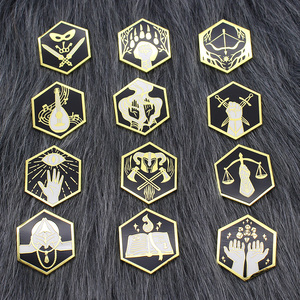 Creativo personalizzato 12 costellazione spilla distintivo segno personalizzato metallo zodiaco smalto pin set per zaino - Product Image 3