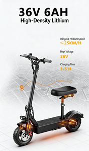 Trottinette électrique pliable de qualité supérieure 350W, moteur double sans balais, pneu tout-terrain de 11 pouces, charge maximale de 200 kg, trottinette électrique pour adultes - Product Image 5