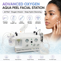 Appareil professionnel d'hydrodermabrasion avec jet d'oxygène, soin du visage et analyseur de peau