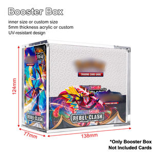 UV耐性 プレミアム 5mm厚 透明 英語版 アクリル製 ポケモン ブースターボックス プロテクター ディスプレイケース マグネット蓋付き - Product Image 4