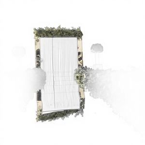 LEDA Modern Silver Mirror <b>Aisle</b> <b>Runner</b> Carpet for Wedding Events Stage Decoration-Customizable Colors PE Material New Arrival - Product Image 1