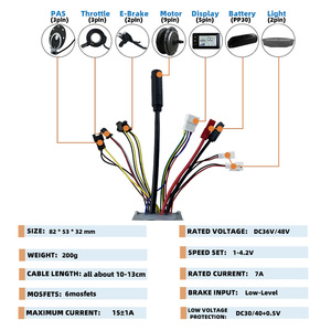 Kit de conversion de vélo électrique AFTFA 36V 250W pour VTT, <span class=keywords><strong>roue</strong></span> <span class=keywords><strong>avant</strong></span> 26 pouces, écran LCD, moteur de vélo électrique - Product Image 2