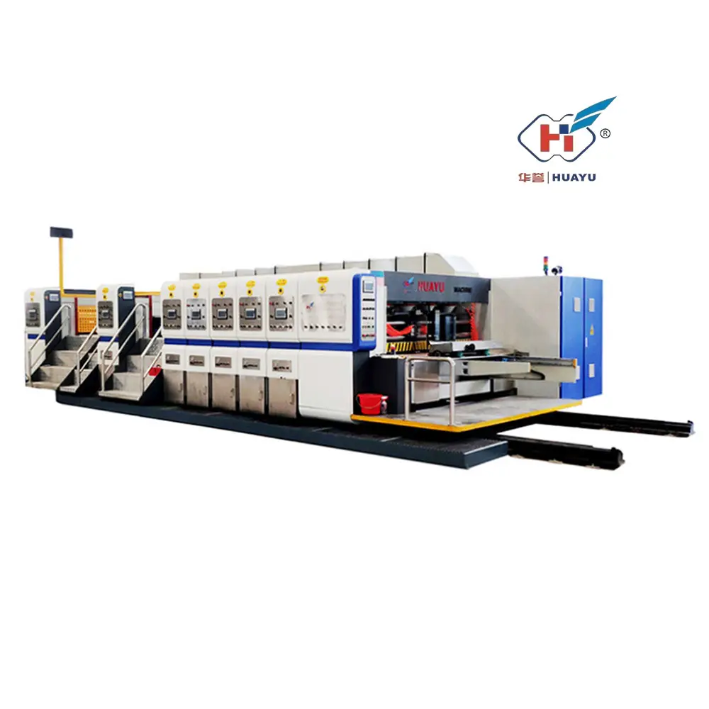 HS series automatic intelligent printer slotter corrugate carton 5+1 high definition carton box printing slotting machine