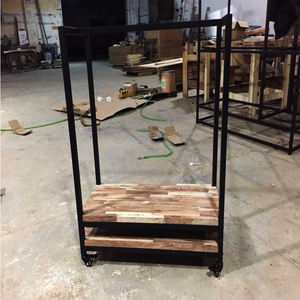 Estantería de madera de haya antigua, estantería de almacenamiento <span class=keywords><strong>con</strong></span> soporte - Product Image 4