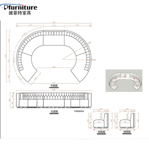 Anseer Hochwertiges Luxus-L-förmiges Sofa mit Guifei-Sessel im Designer-Stil für Villen zum Fabrikpreis - Product Image 5