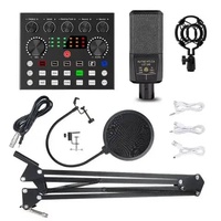 Ensemble carte son et microphone V8S-X, carte son V8 Plus, microphone à condensateur BM800 pour diffusion en direct, enregistrement, karaoké