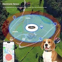 Localizador GPS 4G Mini Impermeable IP65 para Mascotas con Collar Antipérdida, Batería de >20h, Valla Electrónica, Historial de Rastreo, Compatible con iOS/Android