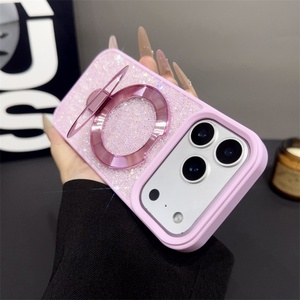 Funda de Lujo con Purpurina Brillante y Anillo Soporte Cuadrado para iPhone 17, 17 Air, 17 Pro Max - Funda para Mujer - Product Image 6
