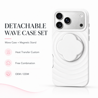 Étui de téléphone magnétique à forme spéciale avec support, plaque arrière détachable en TPU et PC, impression par sublimation, personnalisation OEM