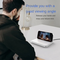 Horloge numérique à grand écran LED personnalisée 2-en-1 avec charge sans fil, design moderne pour salon, cuisine, bureau multifonction