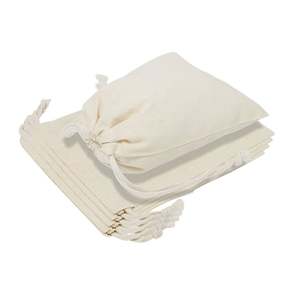 Custom Logo Small Cotton Canvas Drawstring Gift Bag Eco-Friendly Organic Reusable Packaging for Gifts - Product Image 6