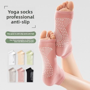 Calzini Sportivi Professionali da <span class=keywords><strong>Donna</strong></span> per Pilates, Fitness, Danza e Yoga, con Punta Aperta, Antiscivolo in Silicone, Antibatterici, Lavorati a Maglia - Product Image 1