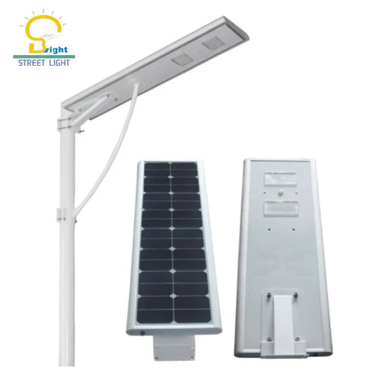 Venta al por mayor de la energía verde todo en uno integrado de la batería de litio solar led Luz de Calle 60W