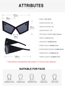 Partagas Fashion Fantaisie Oeil de Chat Designer Logo Personnalisé Irrégulier Monture Surdimensionnée UV400 Nuances Lunettes de Soleil Lunettes de Soleil pour Femmes - Product Image 6