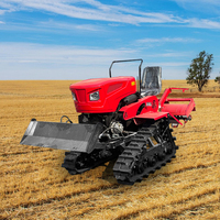 Labrador rotativo autopropulsado de 25 caballos de fuerza, pequeña máquina pionera agrícola con motor central, cultivador agrícola para montar